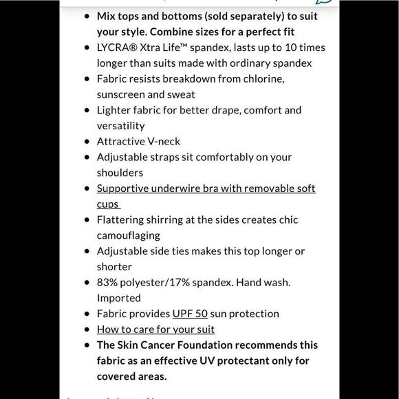 Land’s End deep sea navy tie-dye underwire tankini adjust sides straps Various - Picture 5 of 6